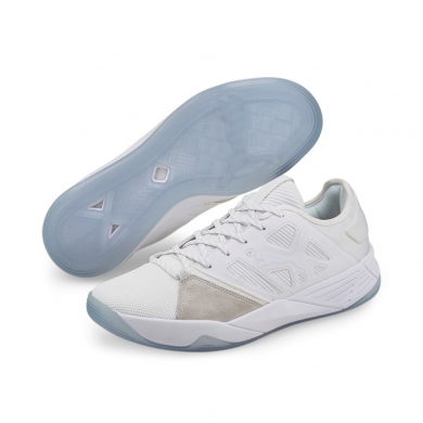 Puma Indoor Court Shoes Accelerate Turbo Nitro white/white Men